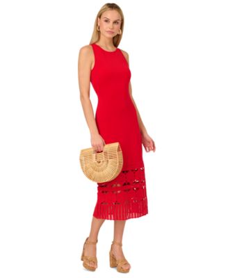 【海外限定】AdriannaPapell ドレス☆Adrianna by Mini Crochet Amazon.com: Adrianna Papell Women's Crochet Sheath Midi
