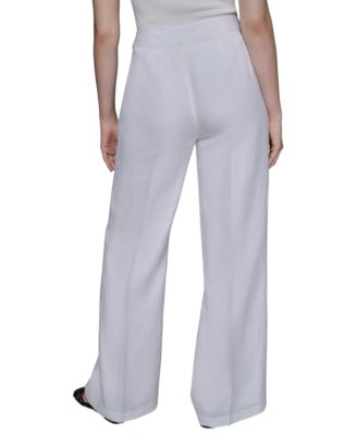 Petite Button-Trim-Pocket Pants