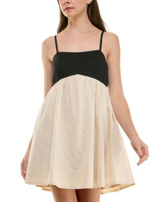ROW A - Juniors' Emma Colorblocked Babydoll Dress