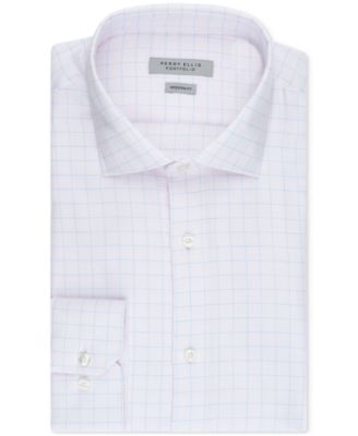 Perry Ellis Portfolio - Men's Textured Tattersall Dress Shirt