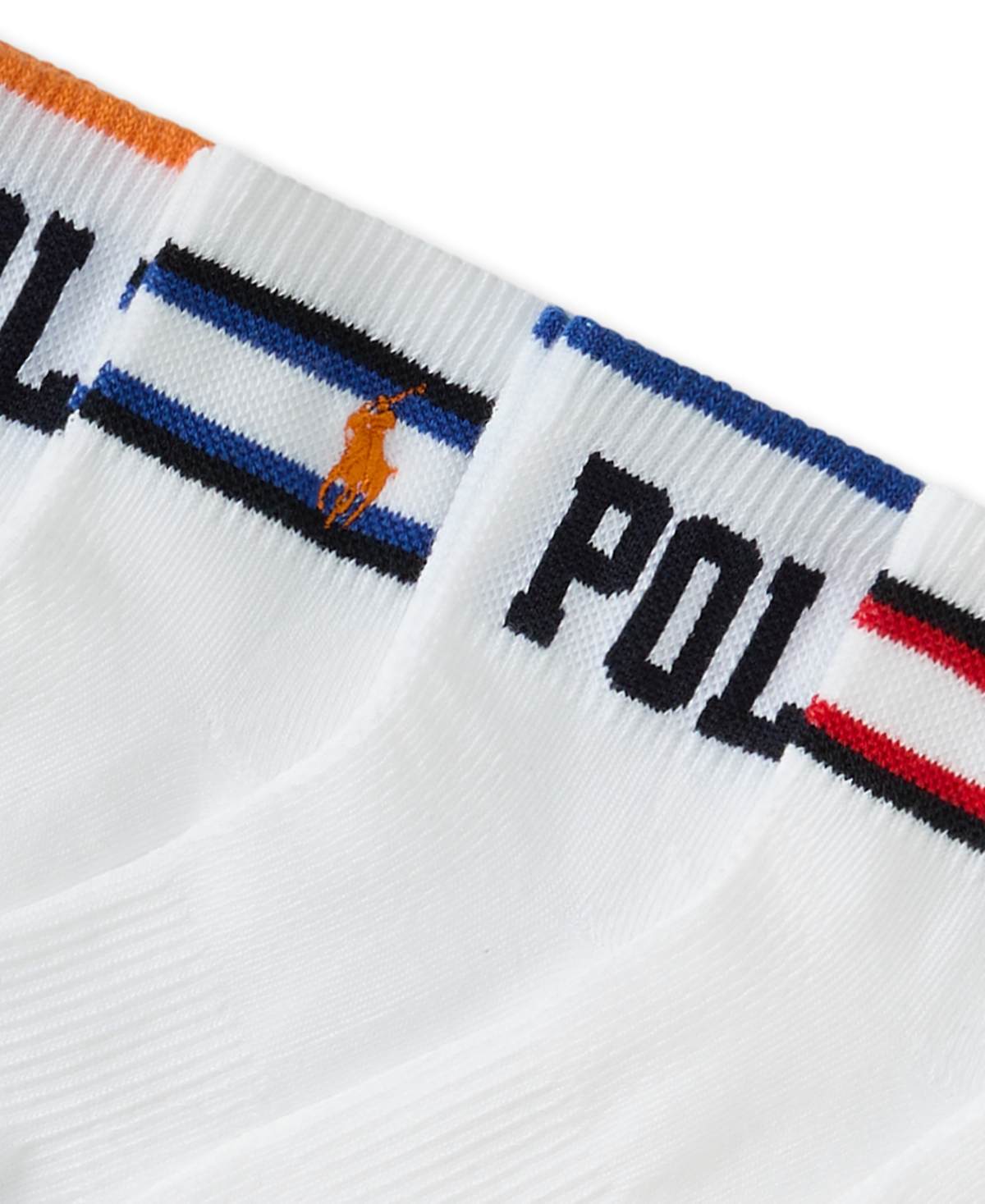 Polo Ralph Lauren Polo Varsity Stripe 6-pack Assorted Ankle Socks In White
