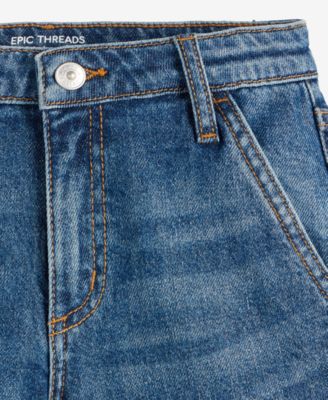 Little & Big Girls Cropped Wide-Leg Jeans, Exclusively at Macy's