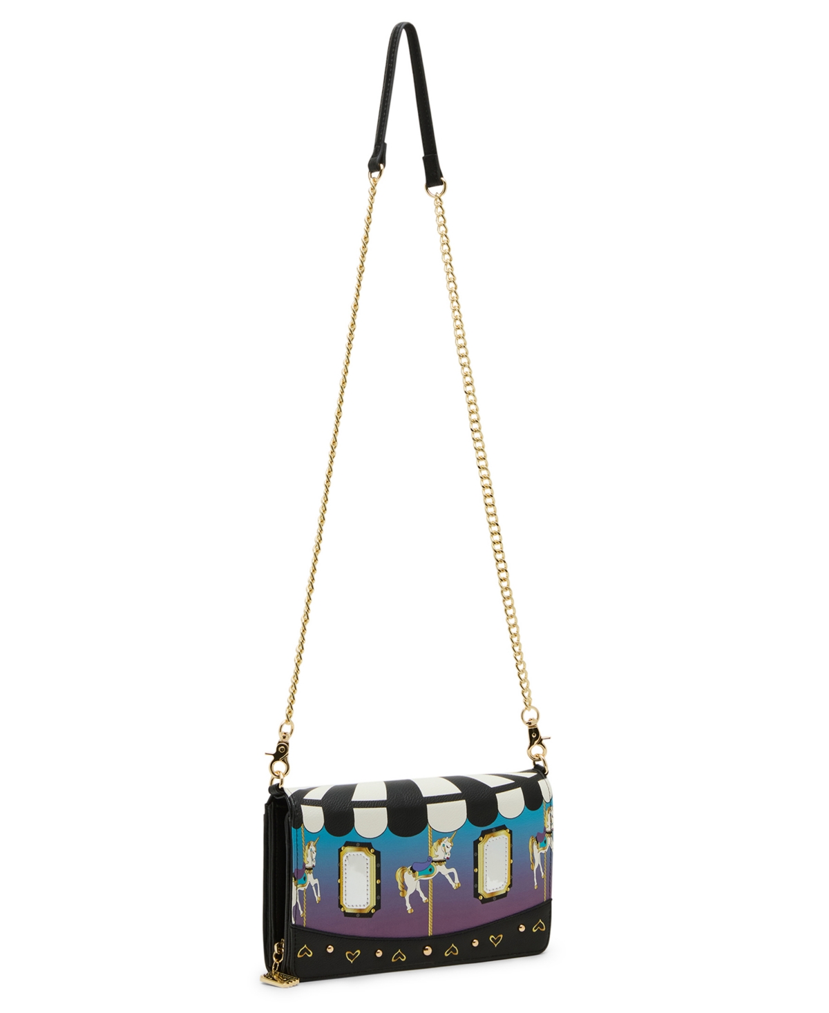 Shop Betsey Johnson Spin Me Unicorn Chain Crossbody Bag In Multi