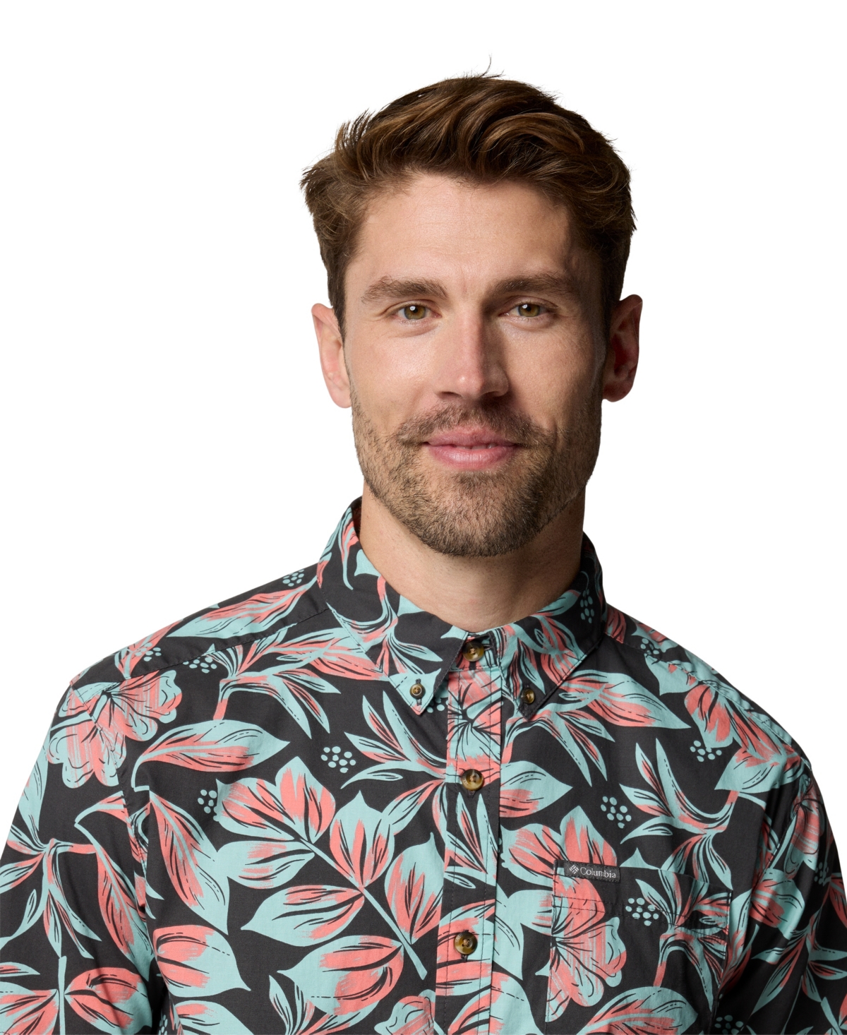 COLUMBIA MEN'S RAPID RIVERS PRINTED SHORT SLEEVE SHIRT 