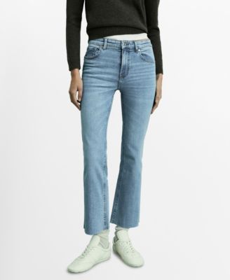 MANGO - Women's Sienna Flared Cropped Jeans