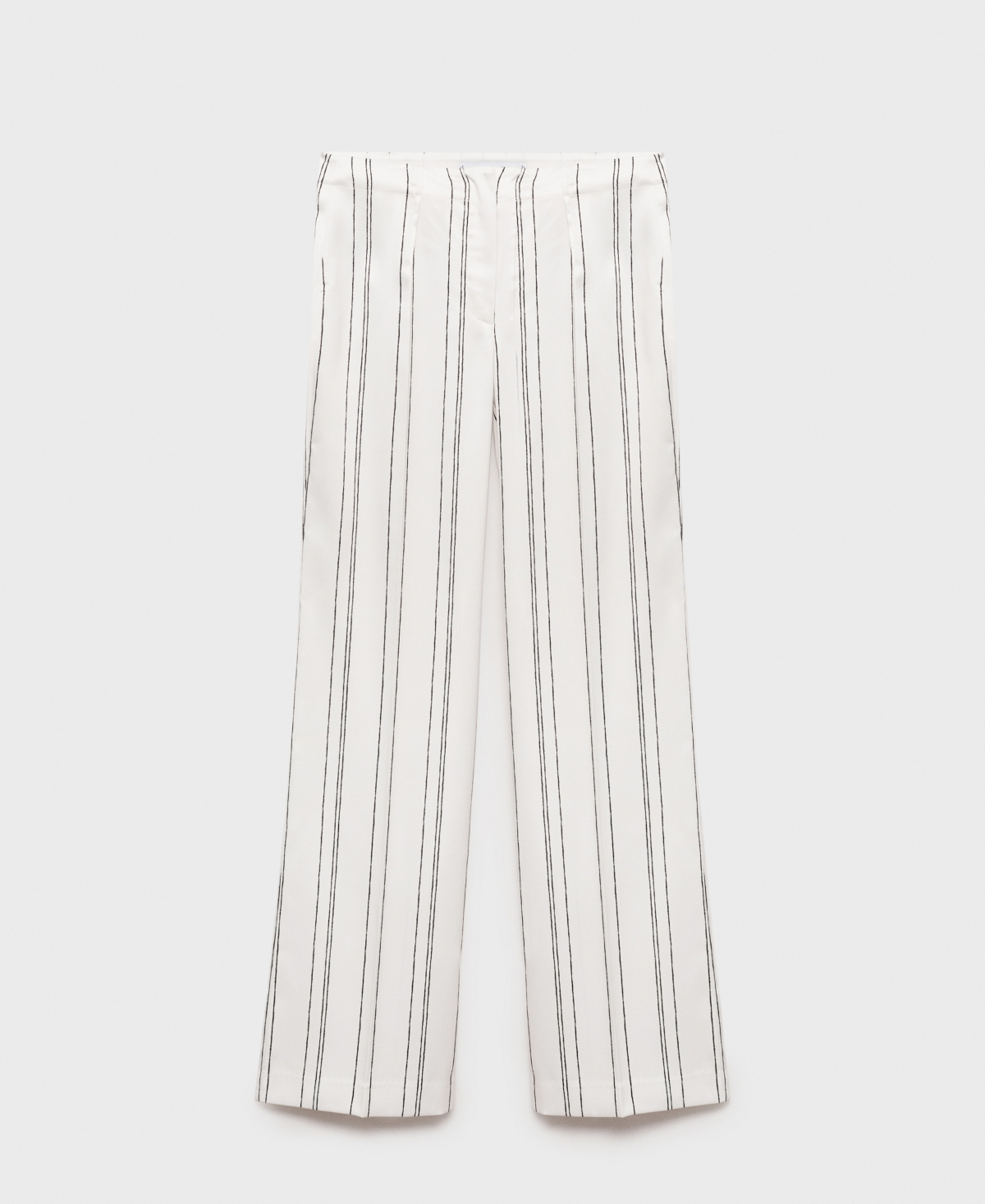 Shop Mango Women's Straight Striped Pants In White