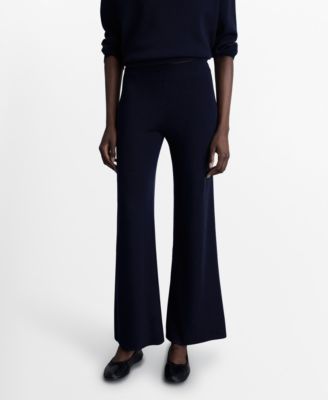 MANGO - Women's Straight Knitted Pants