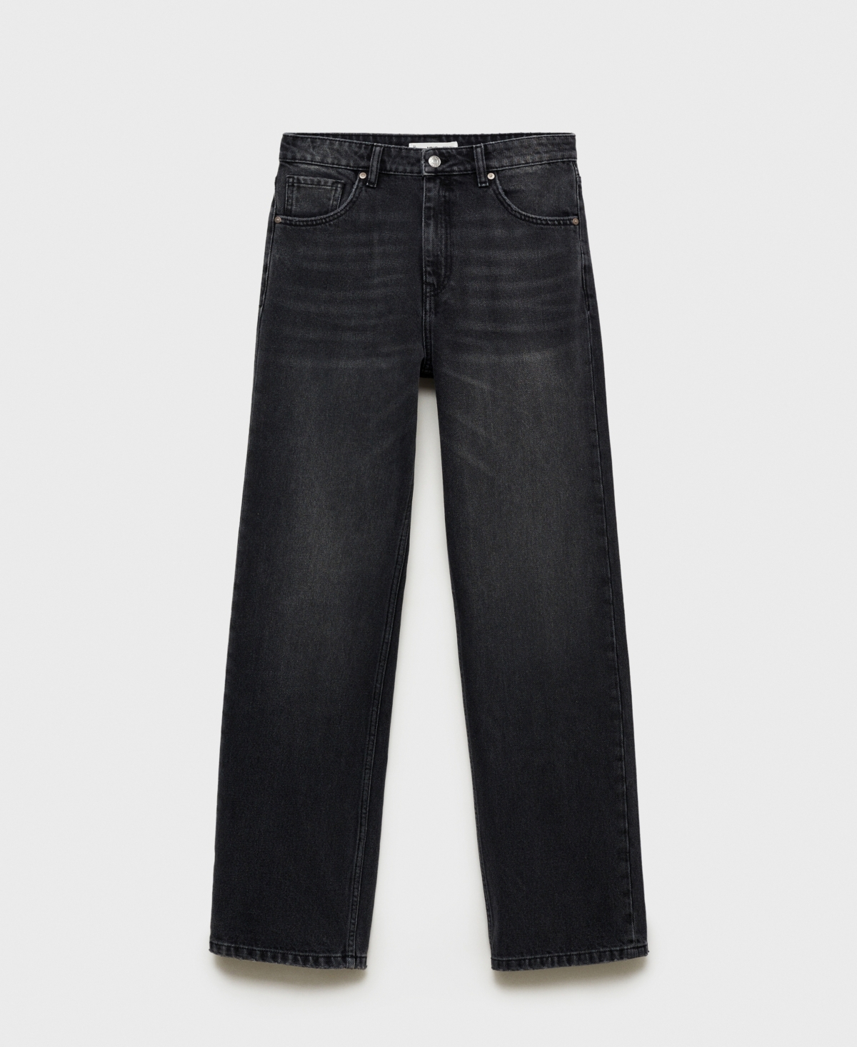 Mango Women's Miami Medium-rise Straight-fit Jeans In Black