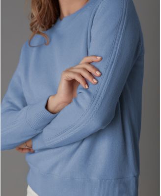 Women's Itch-Free Cashmere Crewneck Sweater with Soft Liner