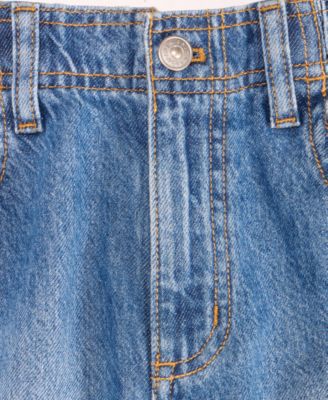 Little & Big Girls Wide Leg Cotton Denim Jort Shorts, Exclusively at Macy's