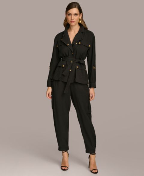 Женские куртки Donna Karan New York Belted Utility Jacket