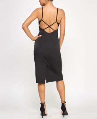 Juniors' Open-Back Midi Dress