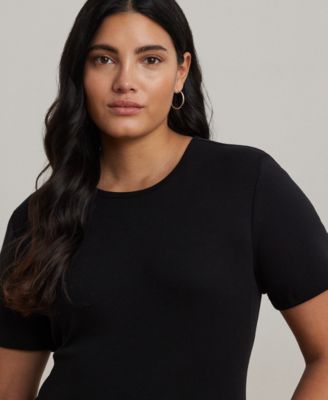 Plus Size Stretch Cotton T-Shirt