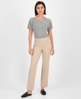 Anne Klein - Women's Mid-Rise Pull-On Slash-Pocket Pants