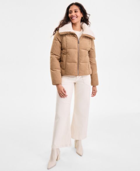 Женские куртки BCBG Corduroy Puffer Coat