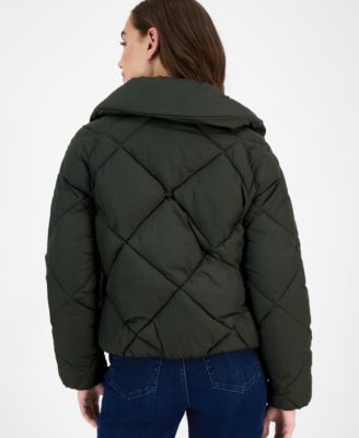 Women's Short Diamond Puffer Coat