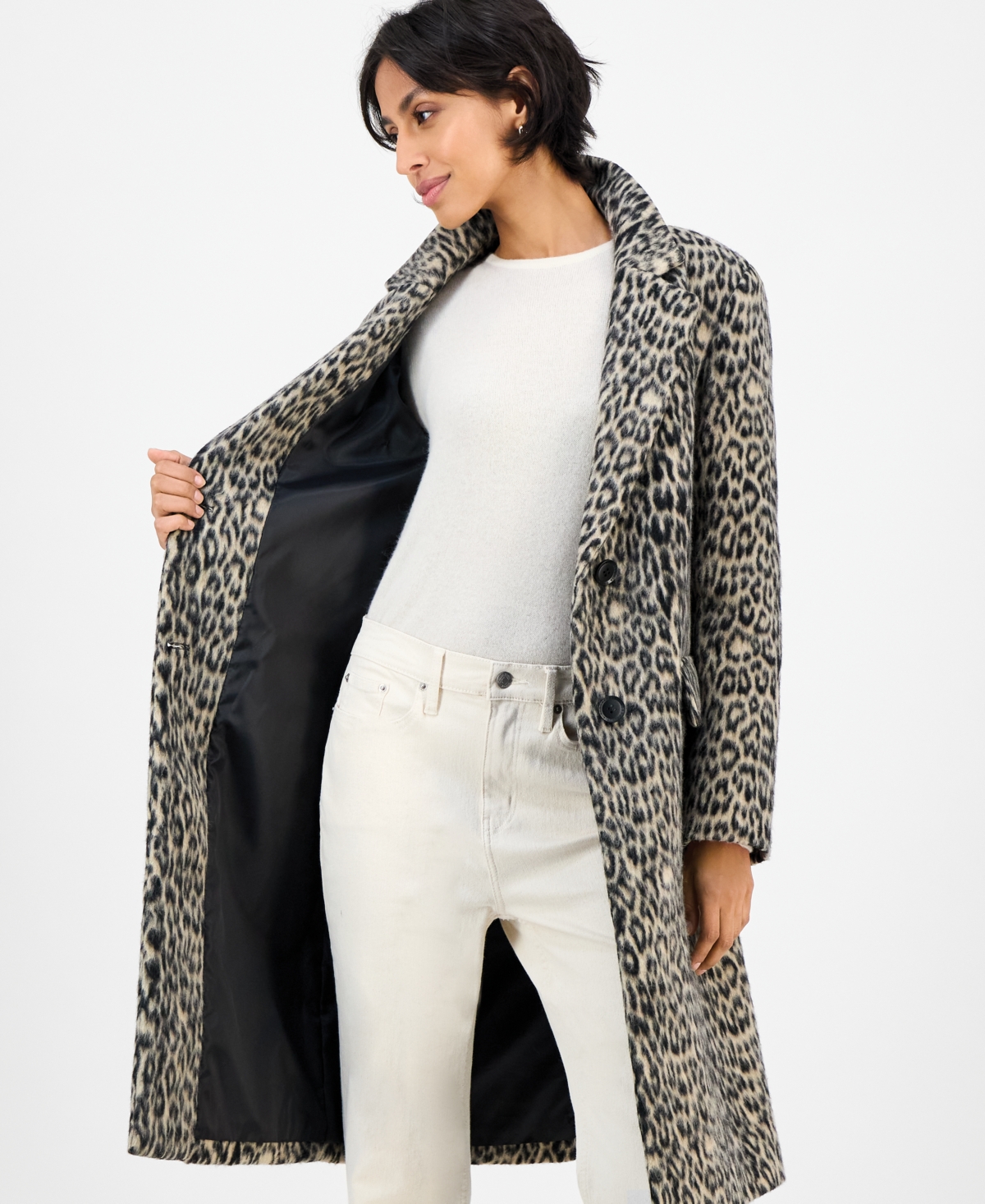 Bcbgmaxazria Plus Size Single-breasted Coat In Brown
