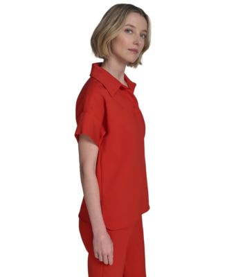 Women's Compression Short-Sleeve Polo Top