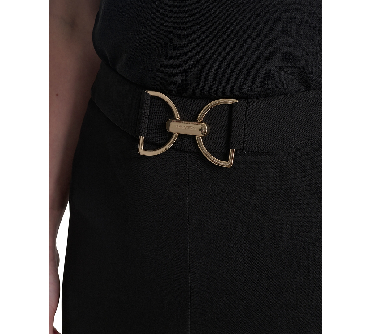 HALSTON WOMEN'S HORSEBIT BUCKLE STRAIGHT-LEG PANTS 