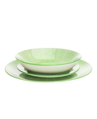 Laura Light Green 12 Pc. Dinnerware Set, Service for 4