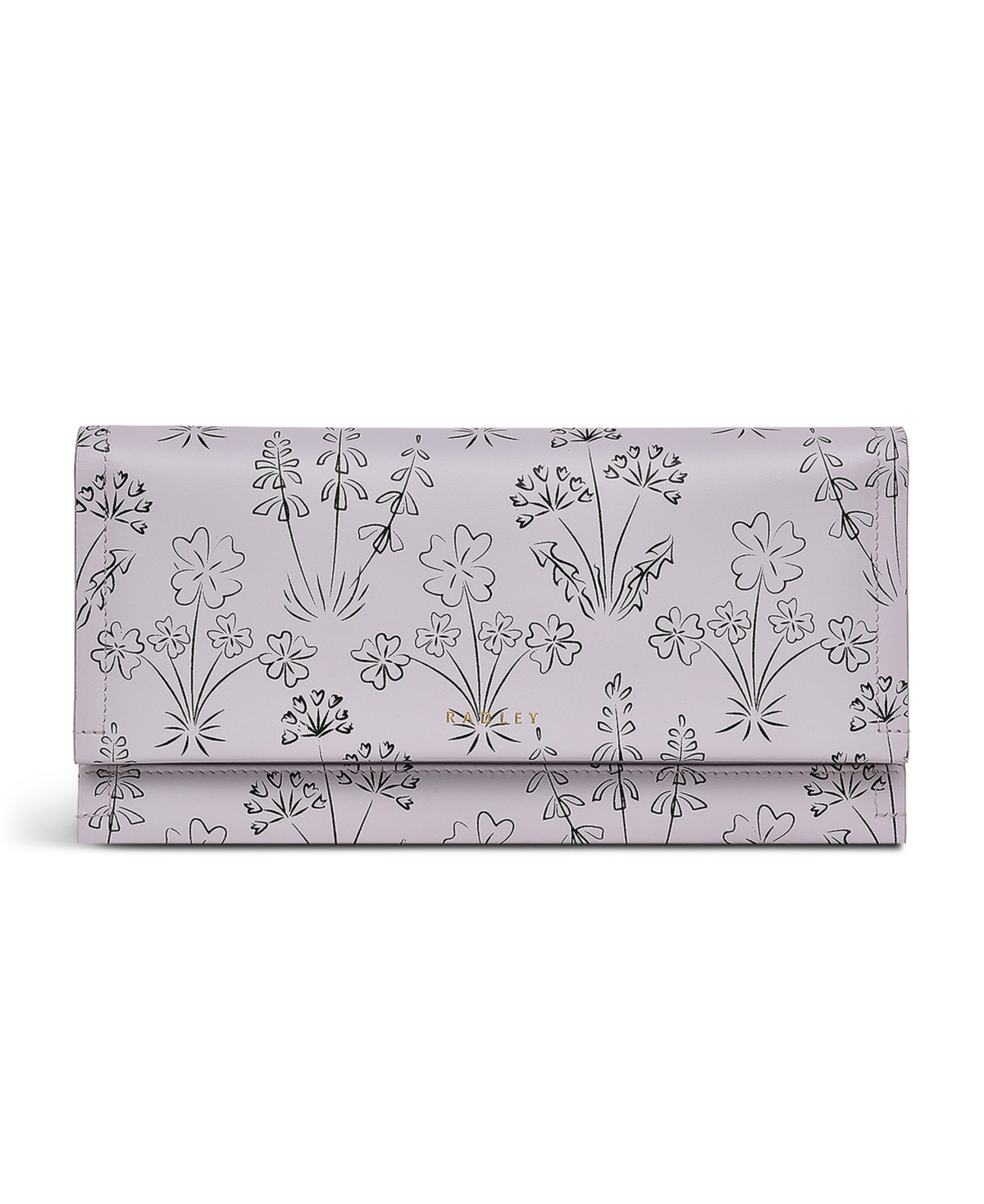 Wild Flowers Flap Over Wallet - Thistle