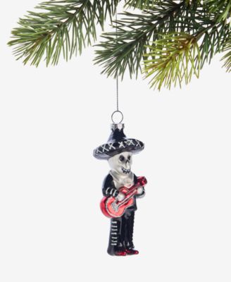 Day of the Dead Glass Skeleton Ornament, Macy's Exclusive