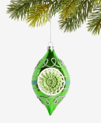 Holiday Lane - Enchanted Emerald Green Reflector Finial Ornament