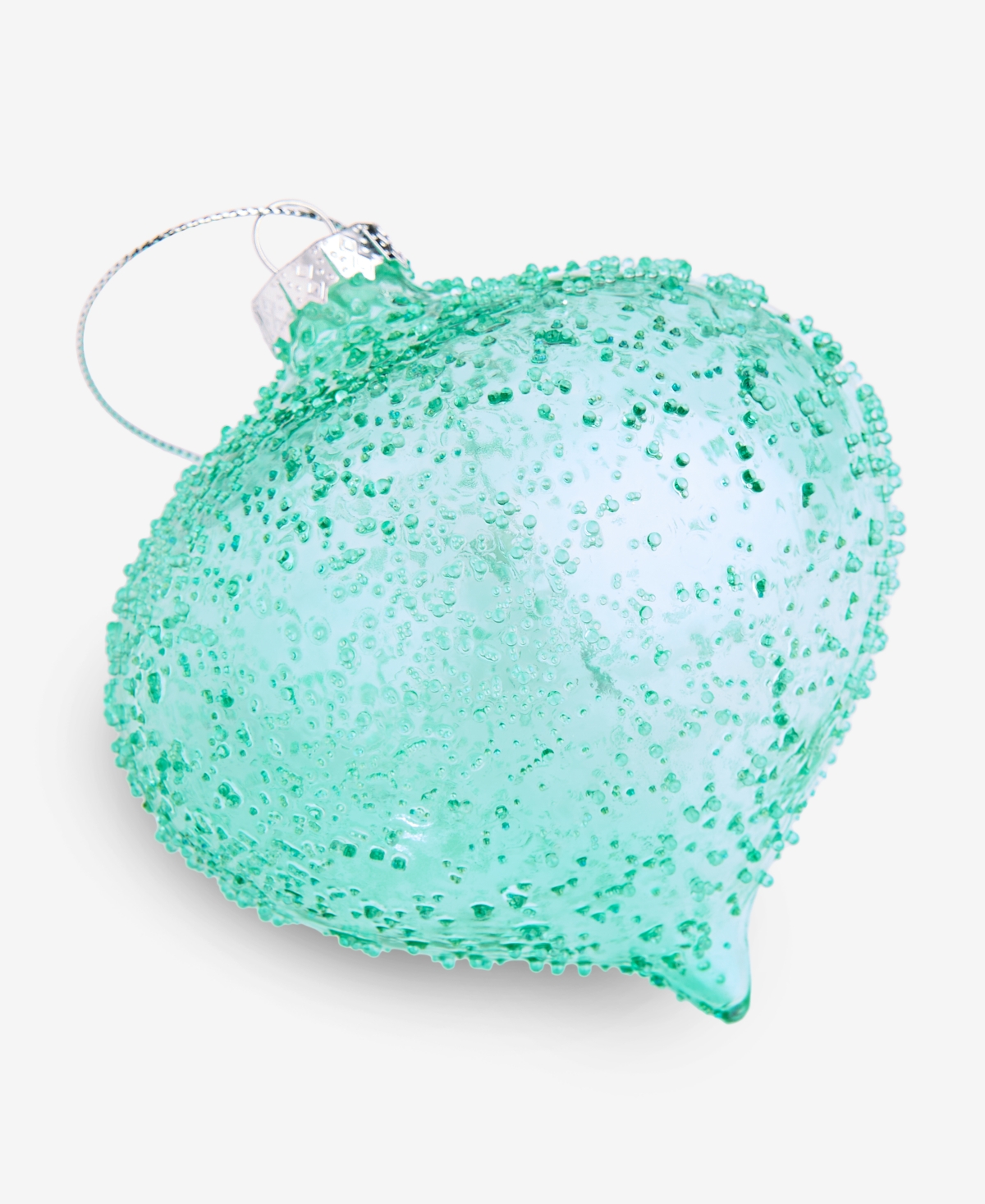 Holiday Lane Enchanted Emerald Green Dotted Onion Ornament, Macy's Exclusive In Blue
