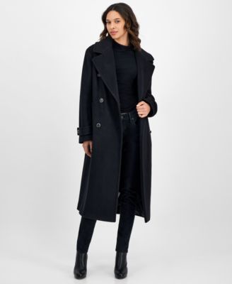 CeCe - Women's Double-Breasted Maxi Coat