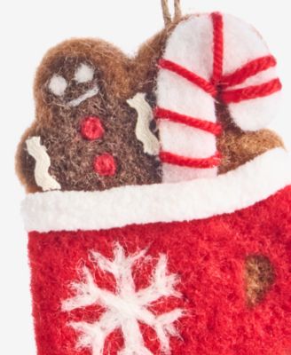 Gingerbread Village Felted Mug Ornament, Macy's Exclusive