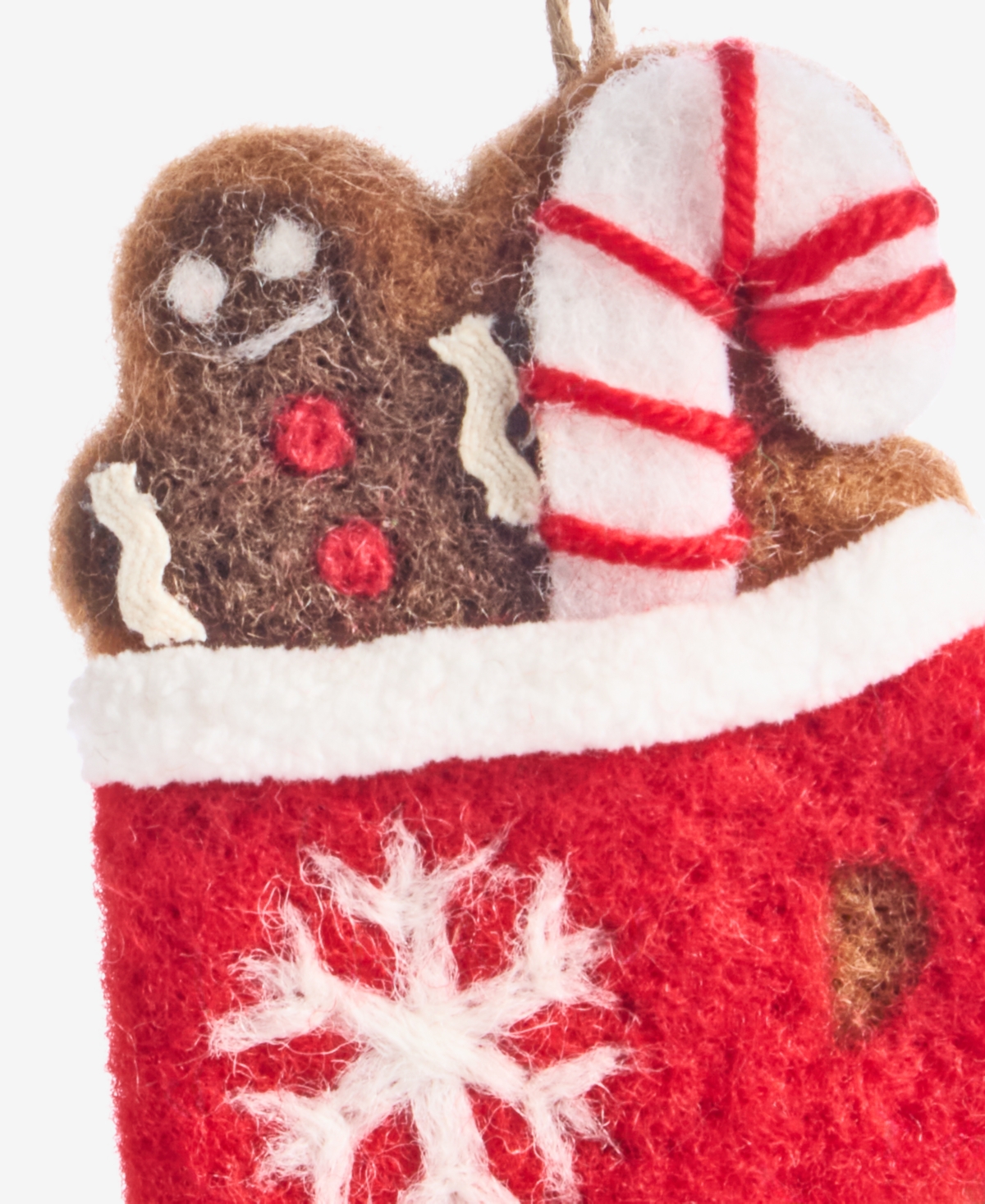 Holiday Lane Gingerbread Village Felted Mug Ornament, Macy's Exclusive In Transparent