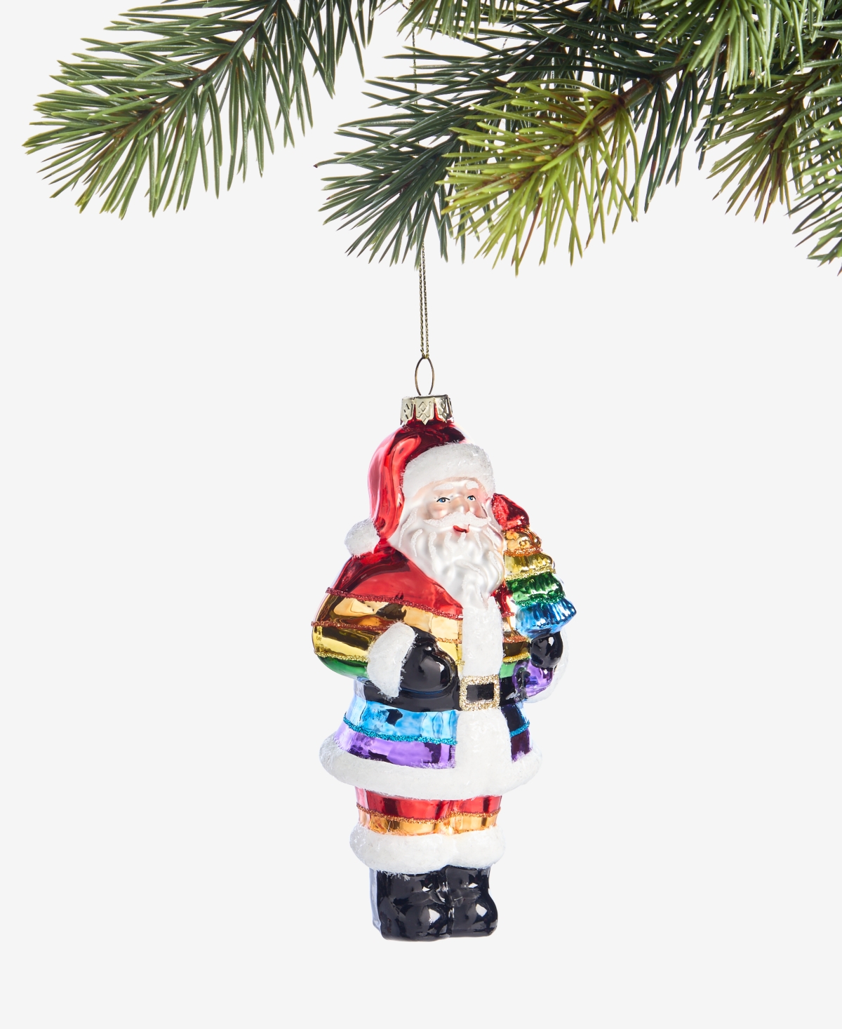 Holiday Lane Love Is Love Rainbow Santa Ornament, Macy's Exclusive