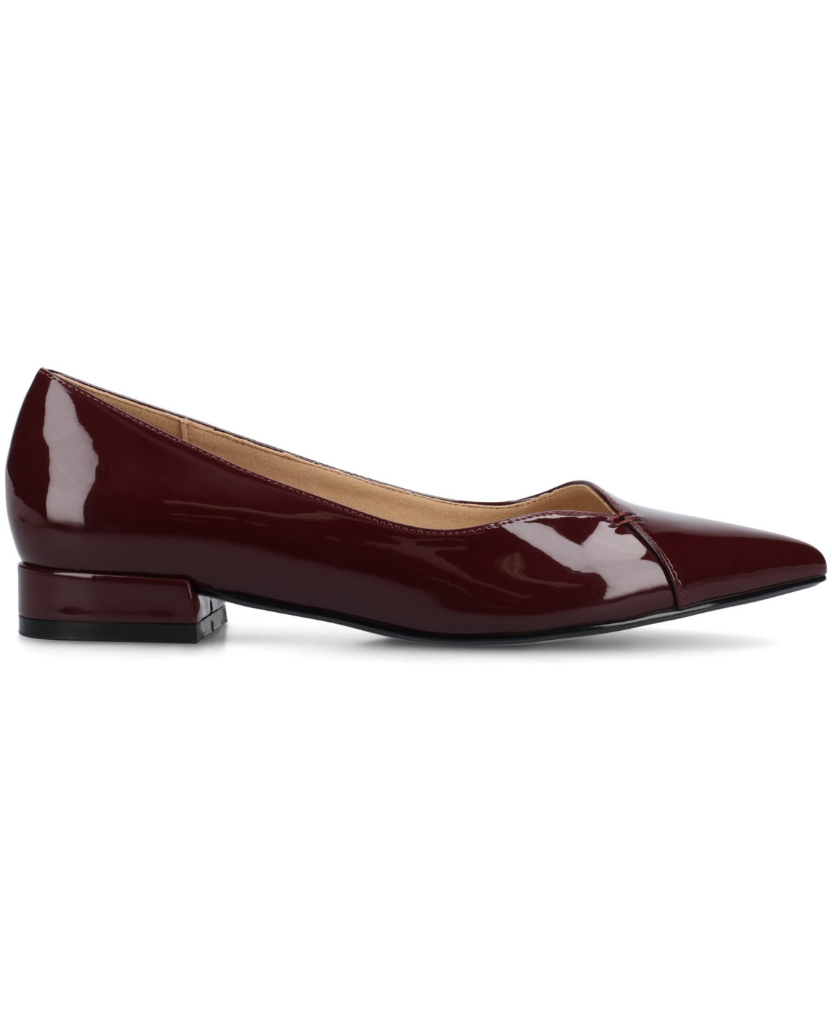 Journee Collection Women's Carmin Slip On Pointed Toe Dress Flats In Burgundy