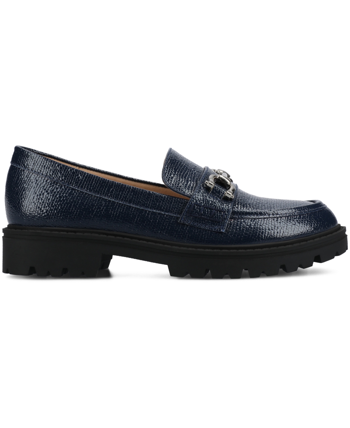 Journee Collection Jessamey Womens Round Closed Toe Loafers In Blue