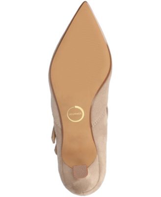 Women's Carnation Mary Jane Pointed Toe Comfort Pumps