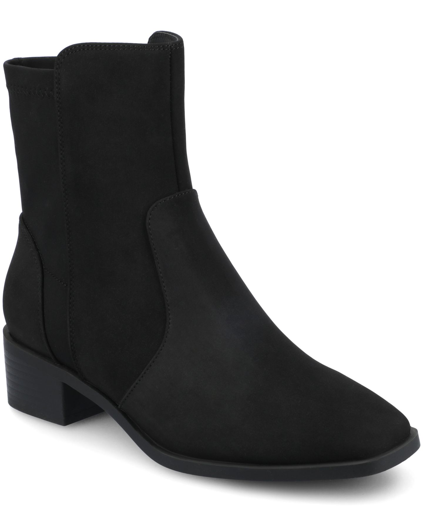 Женские ботинки Journee Collection Renna Block Heel Chelsea Booties, цвет: Чёрный — фото 1