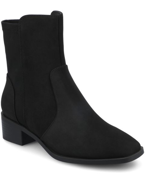Женские ботинки Journee Collection Renna Block Heel Chelsea Booties, цвет: Чёрный