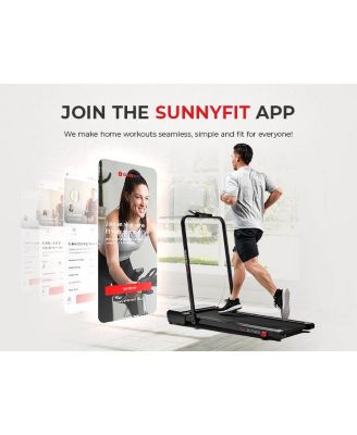 Pacer Dual Mode Walking/Running Treadmill with 6-Level Auto Incline, Remote Control & Exclusive SunnyFit App Bluetooth Connectivity