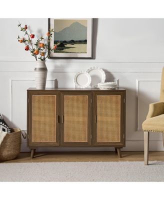 Mid-century Modern Pidcock Contemporary Door Accent Cabinet with Rattan