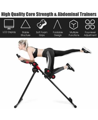 Abdominal Crunch Machine with LCD Monitor – Home Gym Equipment for Targeted Core Workouts