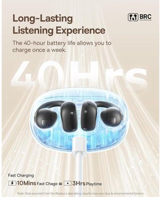 Open Earbuds True Wireless Earbuds Bluetooth 5.3 Open Ear Headphones Sport Earphones,MC1 White