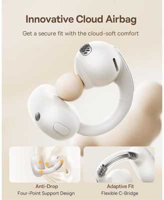 Open Earbuds True Wireless Earbuds Bluetooth 5.3 Open Ear Headphones Sport Earphones,MC1 White