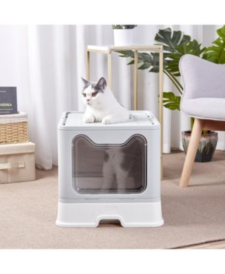 Portable Foldable Cat Litter Box Pet Litter Boxes Toilet