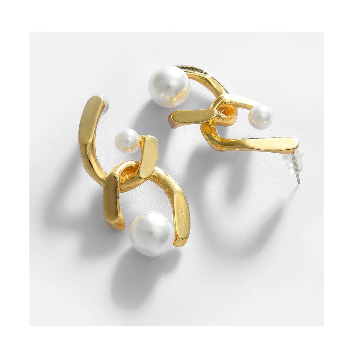 Sohi Women's Santorini Drop Earrings In White
