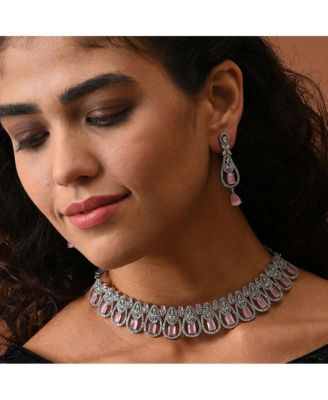 Women's Silver Plated Designer Jewellery Set
