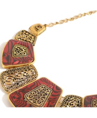 Women's Gold Plated Statement Necklace