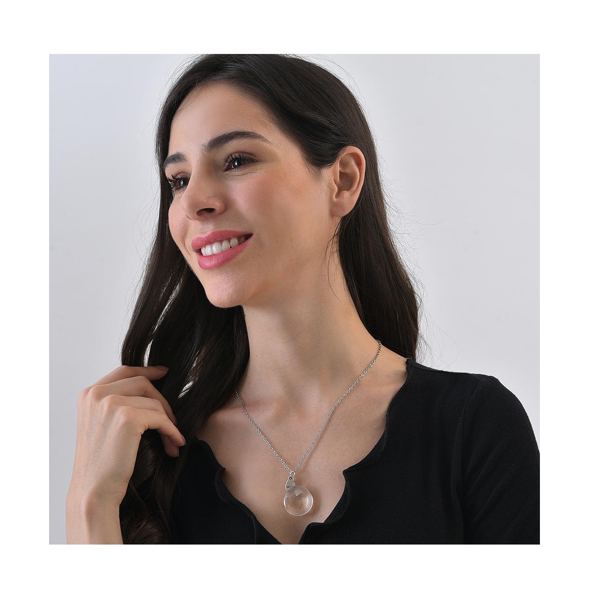 Sohi Women's Silver Plated Designer Pendant Chain In Silver