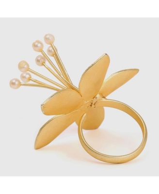 Women's Hibiscus Statement Ring