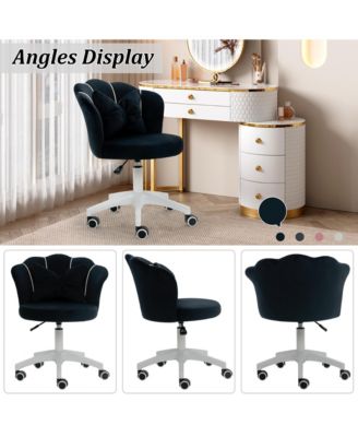 Modern Velvet Task Chair 360 Swivel Adjustable Height Office Chair