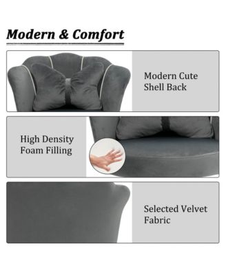 Modern Velvet Task Chair 360 Swivel Adjustable Height Office Chair